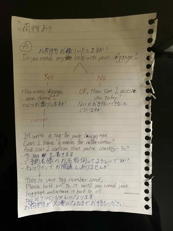 同僚のメモ